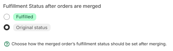 Fulfilled merged orders
